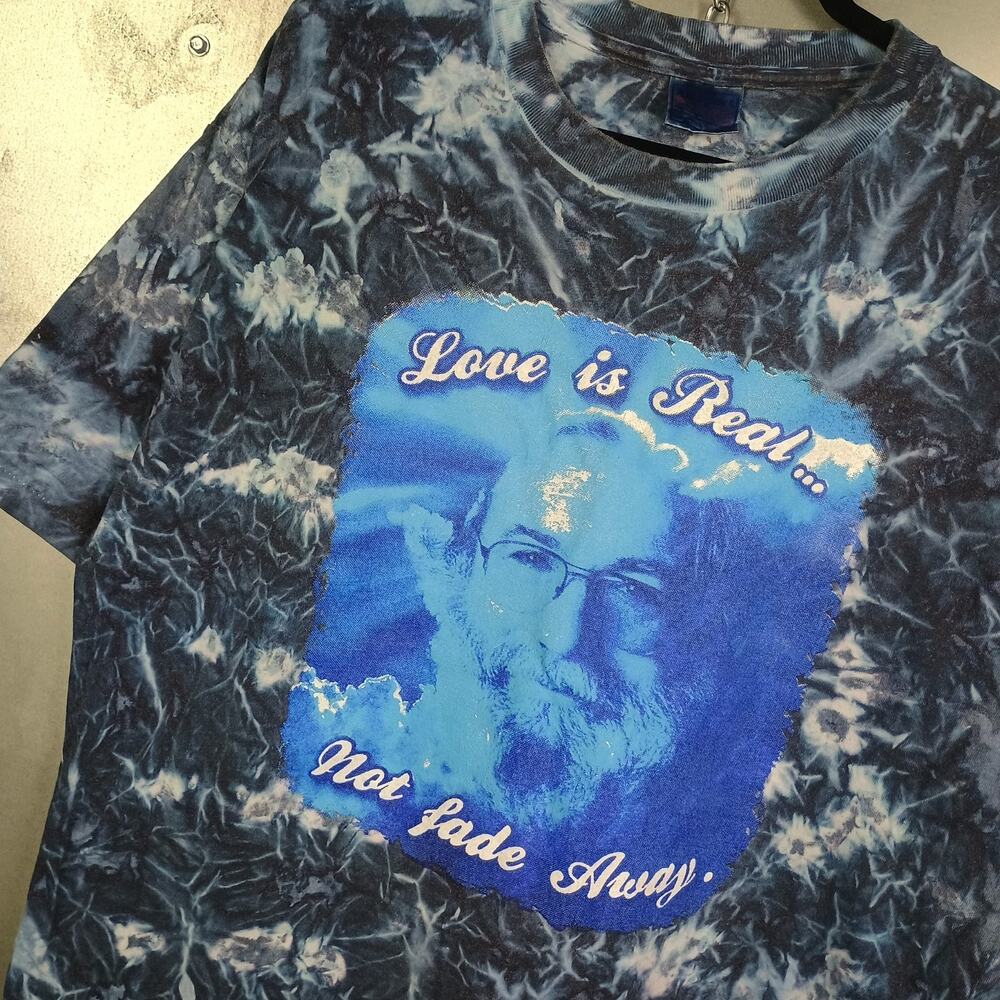 Jerry Garcia Grateful Dead Vintage 90s Tie Dye All Sport Shirt XL Hippie Band